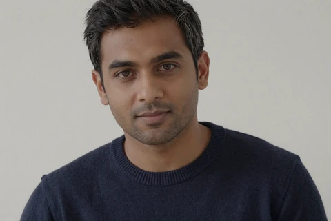 Ravi, a divorced member who rebuilt confidence on the small penis dating platform, in a minimal portrait